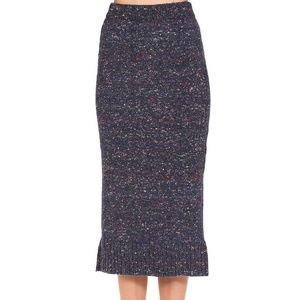 Maison Margiela Mixed-Knit Wool-Blend Skirt Sz M